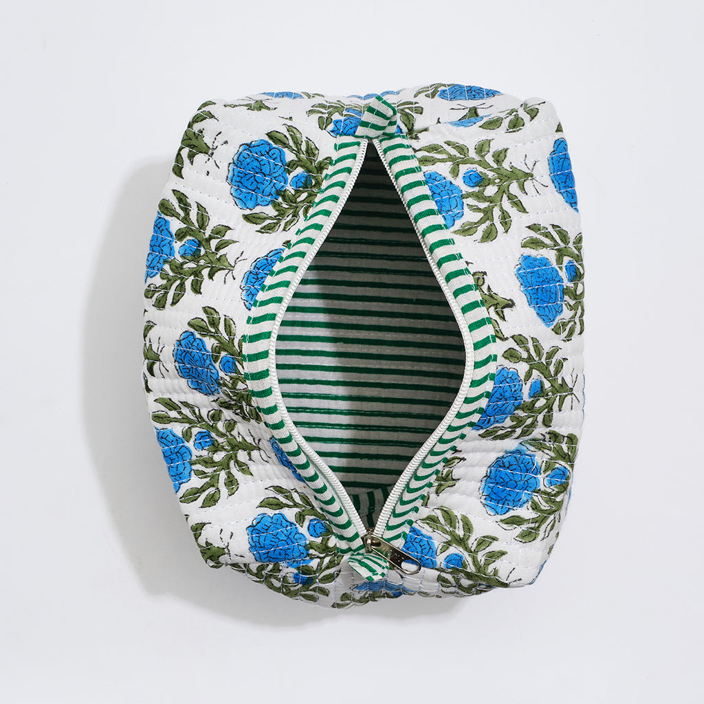 Indian Cotton Pouch - Blue