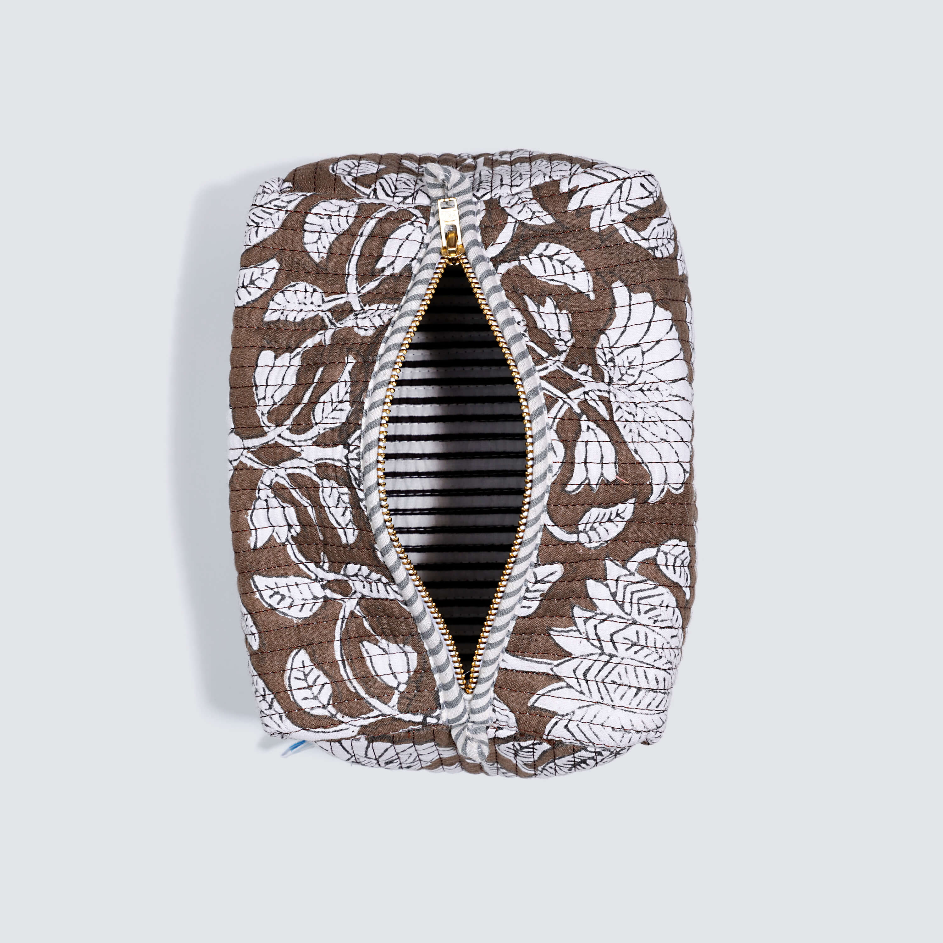 Indian Cotton Pouch- Chocolate Lotus