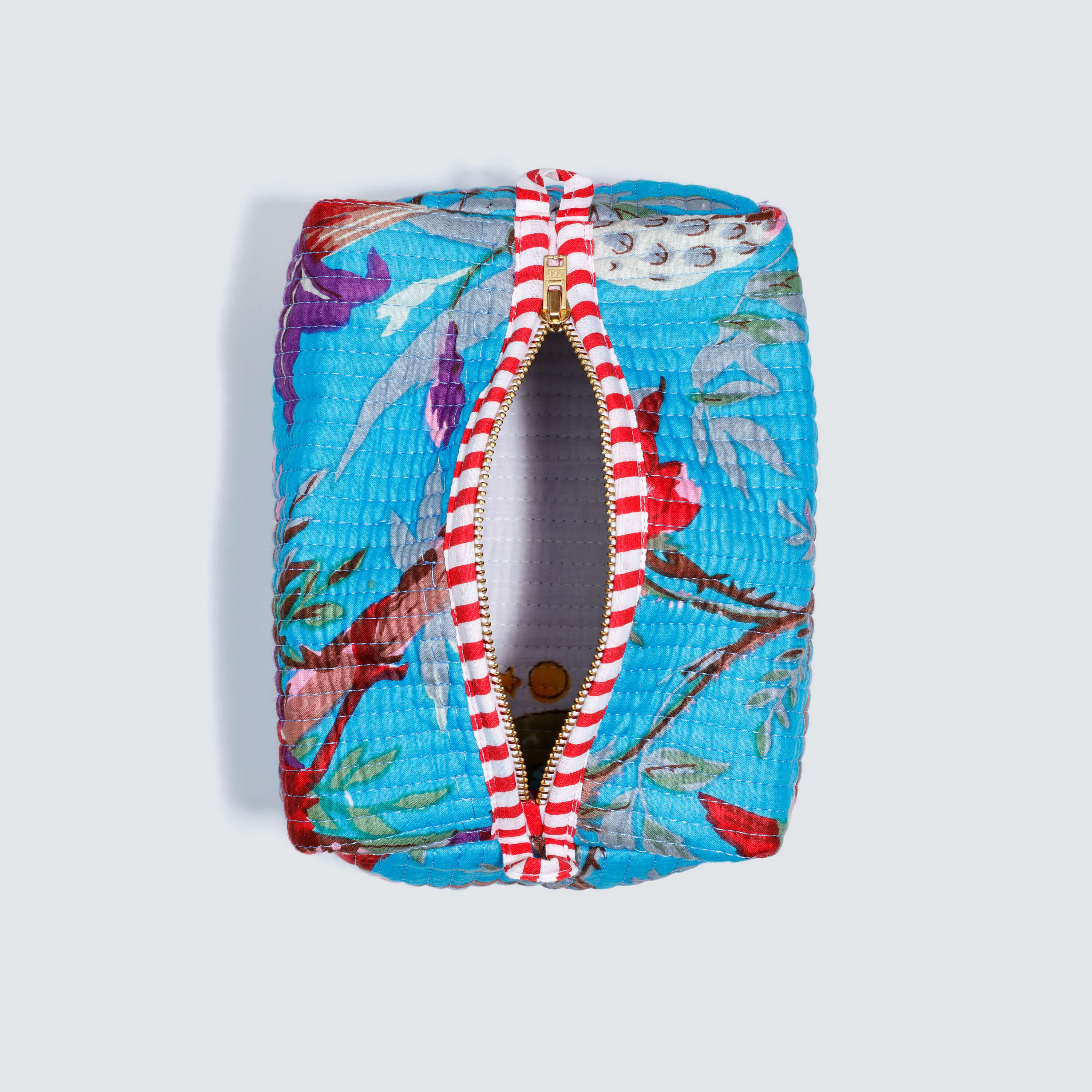 Indian Cotton Pouch - Botanical Bird