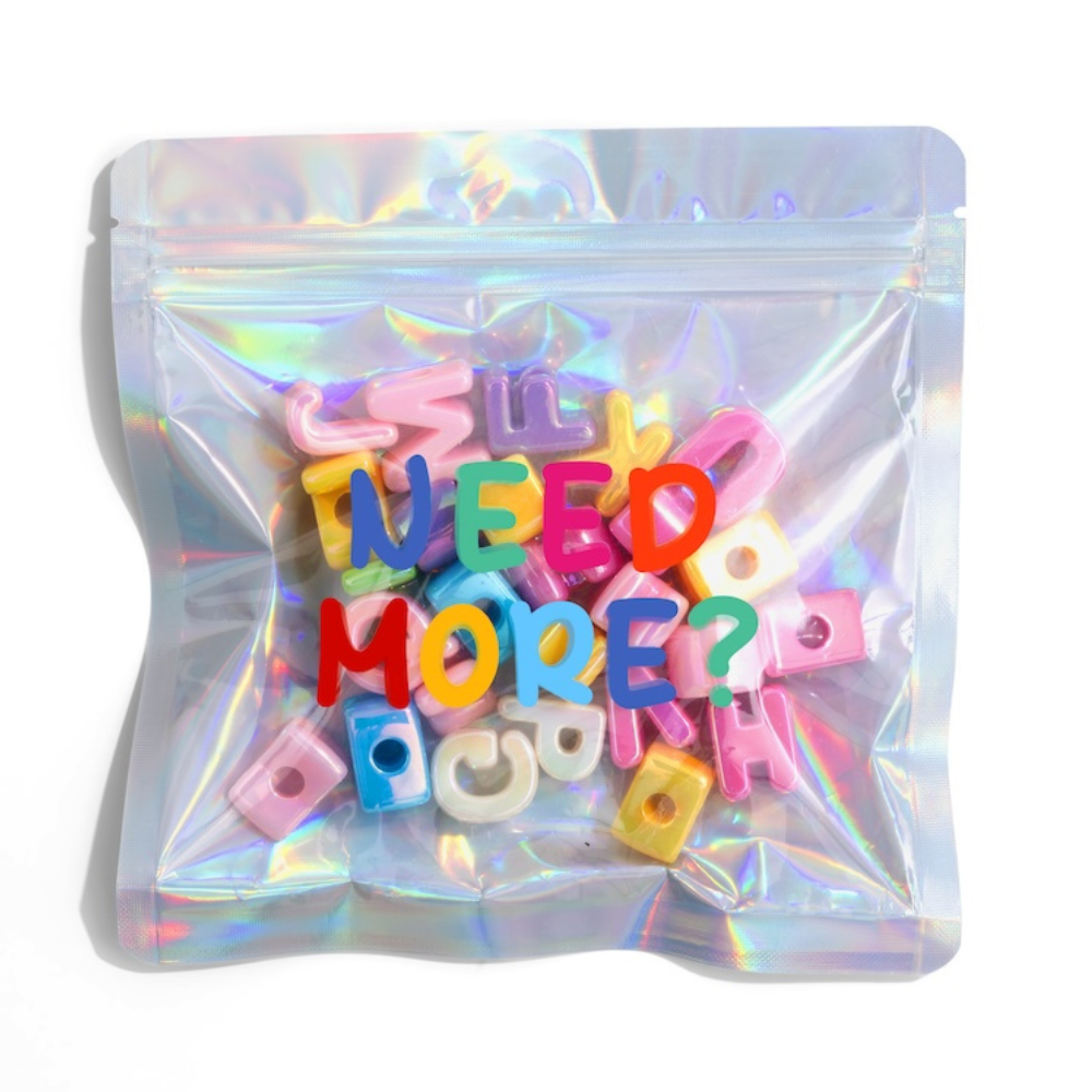 Extra Alphabet Letters - Shimmer Rainbow