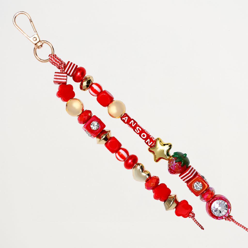 The Mini Bag Charm Kit - Red & Gold