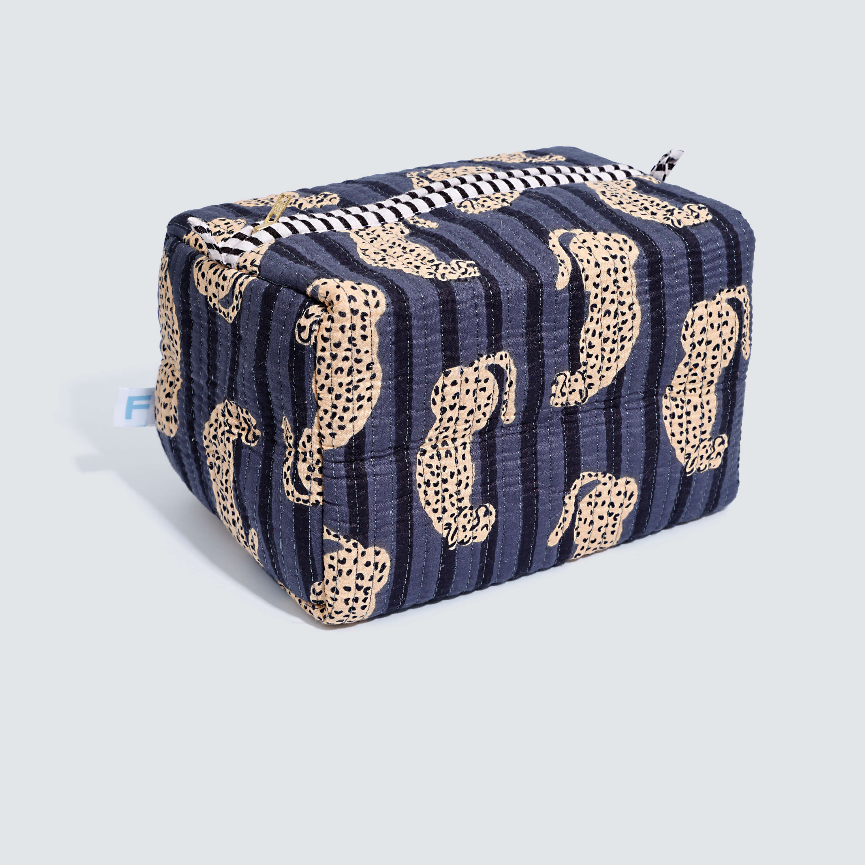 Indian Cotton Pouch- Leopard