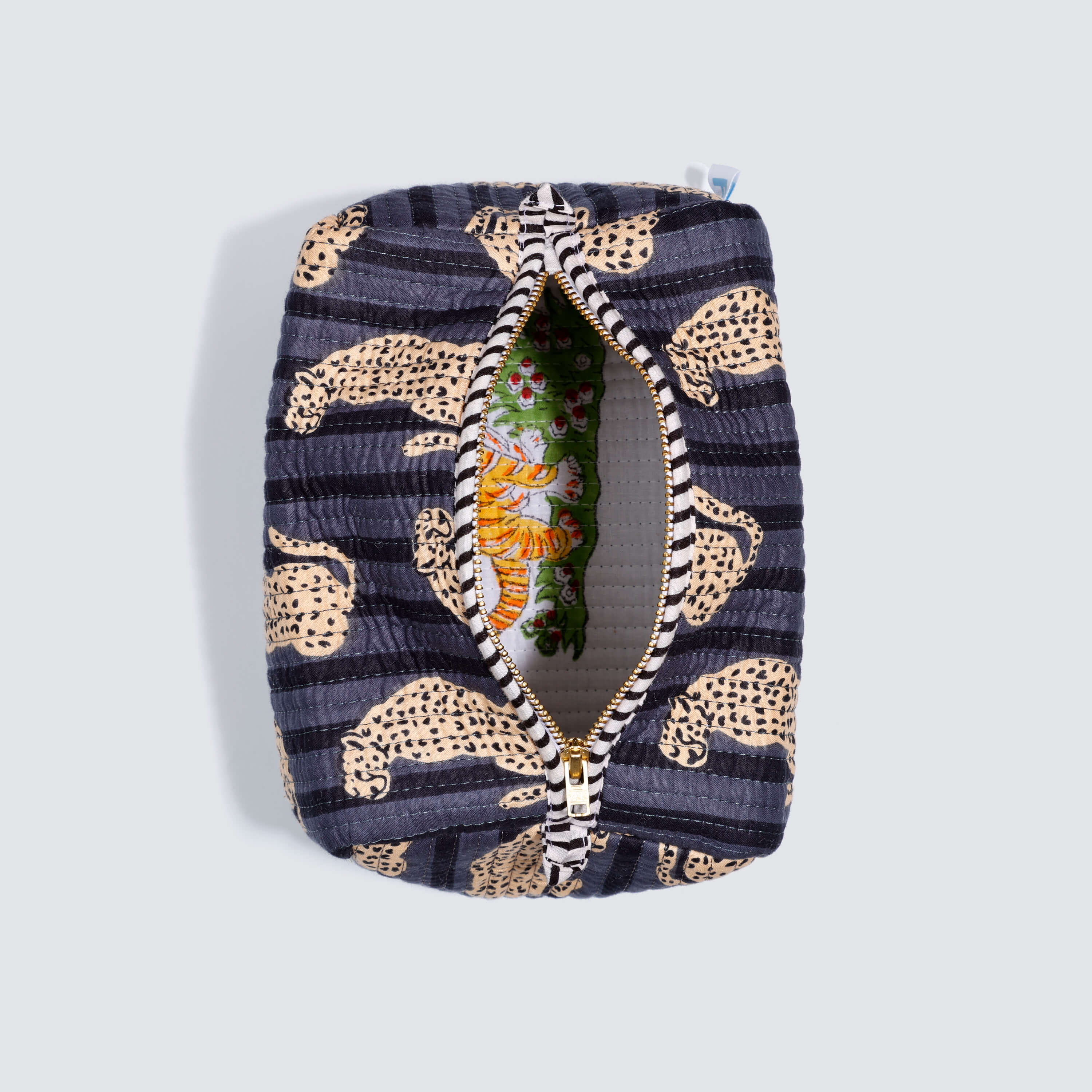 Indian Cotton Pouch- Leopard