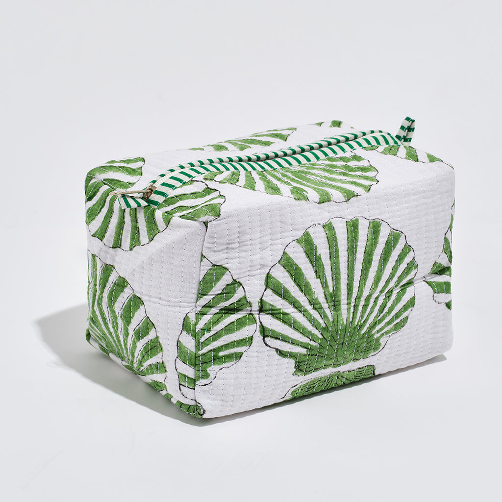 Indian Cotton Pouch - Green