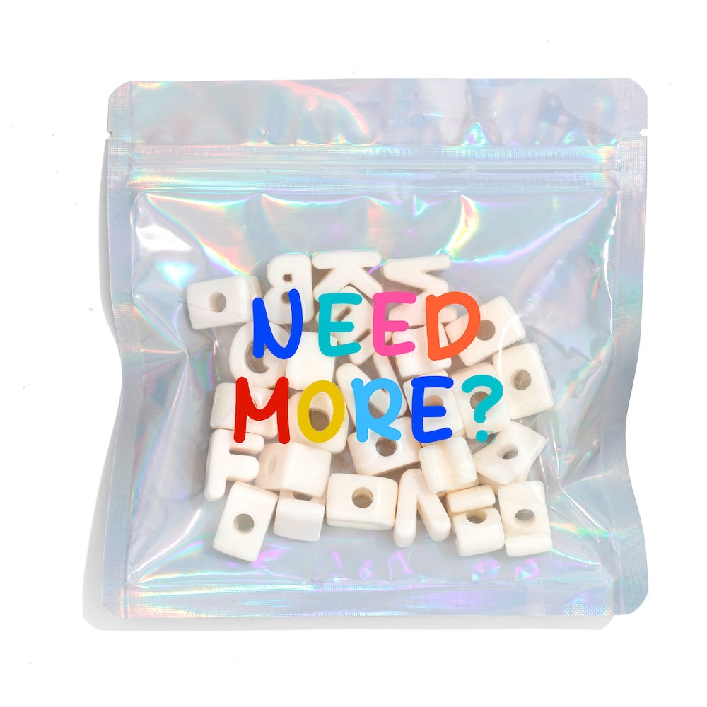 Extra Alphabet Letters - White
